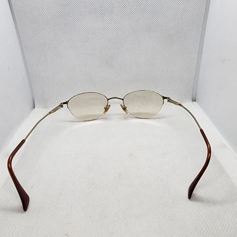 Brooks Brothers Gold & Brown Prescription Glasses Frames